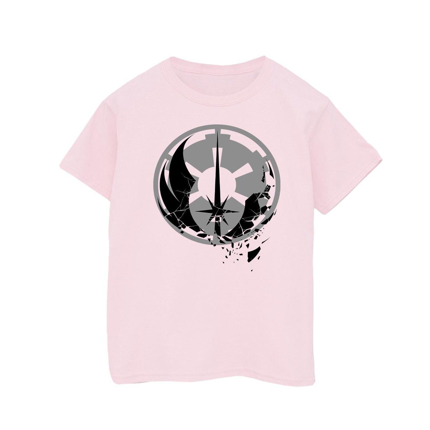 Obiwan Kenobi Fractured Logos Tshirt Mädchen Pink 116 von STAR WARS