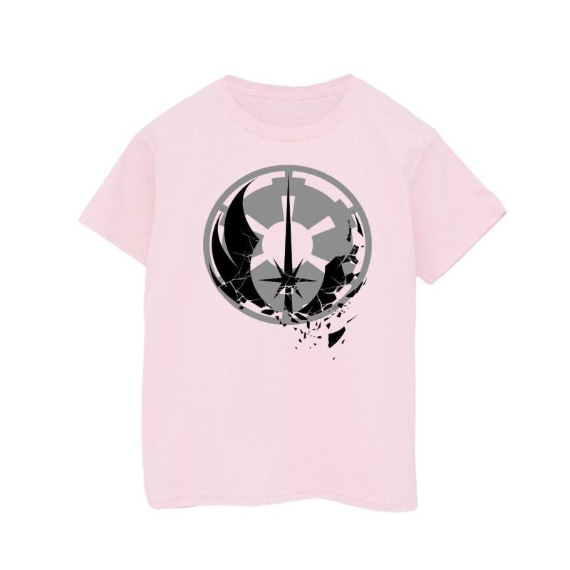 Obiwan Kenobi Fractured Logos Tshirt Mädchen Pink 128 von STAR WARS