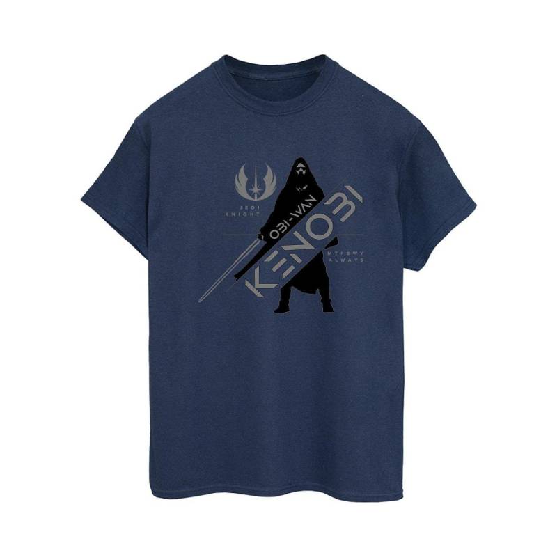 Obiwan Kenobi Jedi Knight Tshirt Damen Marine L von STAR WARS