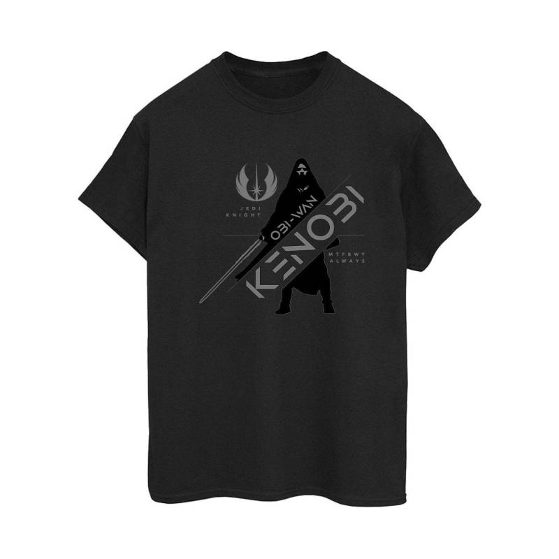 Obiwan Kenobi Jedi Knight Tshirt Damen Schwarz 3XL von STAR WARS