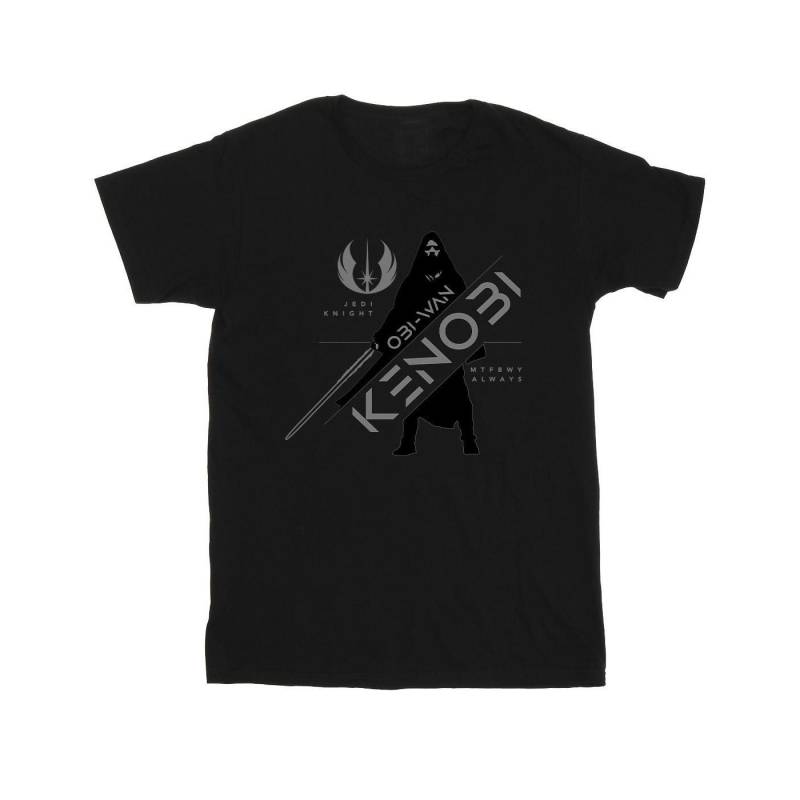 Obiwan Kenobi Jedi Knight Tshirt Herren Schwarz 4XL von STAR WARS