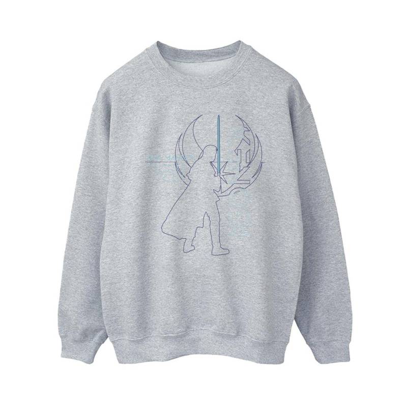 Obiwan Kenobi Jedi Master Balance Sweatshirt Damen Grau XL von STAR WARS