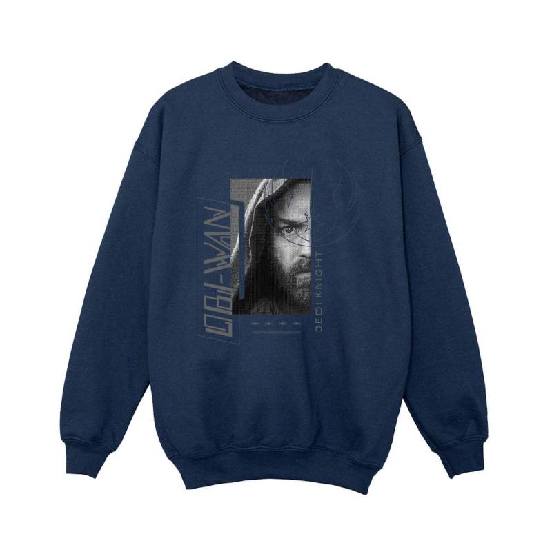 Obiwan Kenobi Jedi Scifi Collage Sweatshirt Jungen Marine 104 von STAR WARS