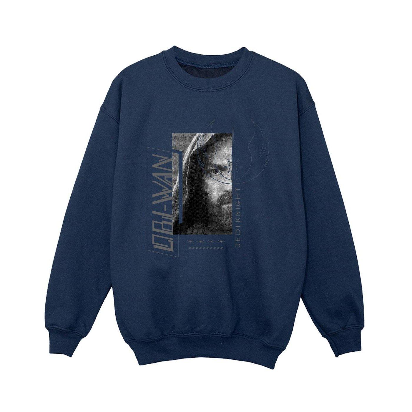 Obiwan Kenobi Jedi Scifi Collage Sweatshirt Jungen Marine 116 von STAR WARS