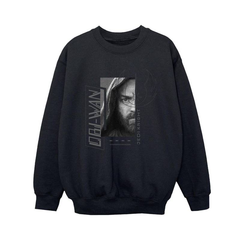 Obiwan Kenobi Jedi Scifi Collage Sweatshirt Jungen Schwarz 128 von STAR WARS