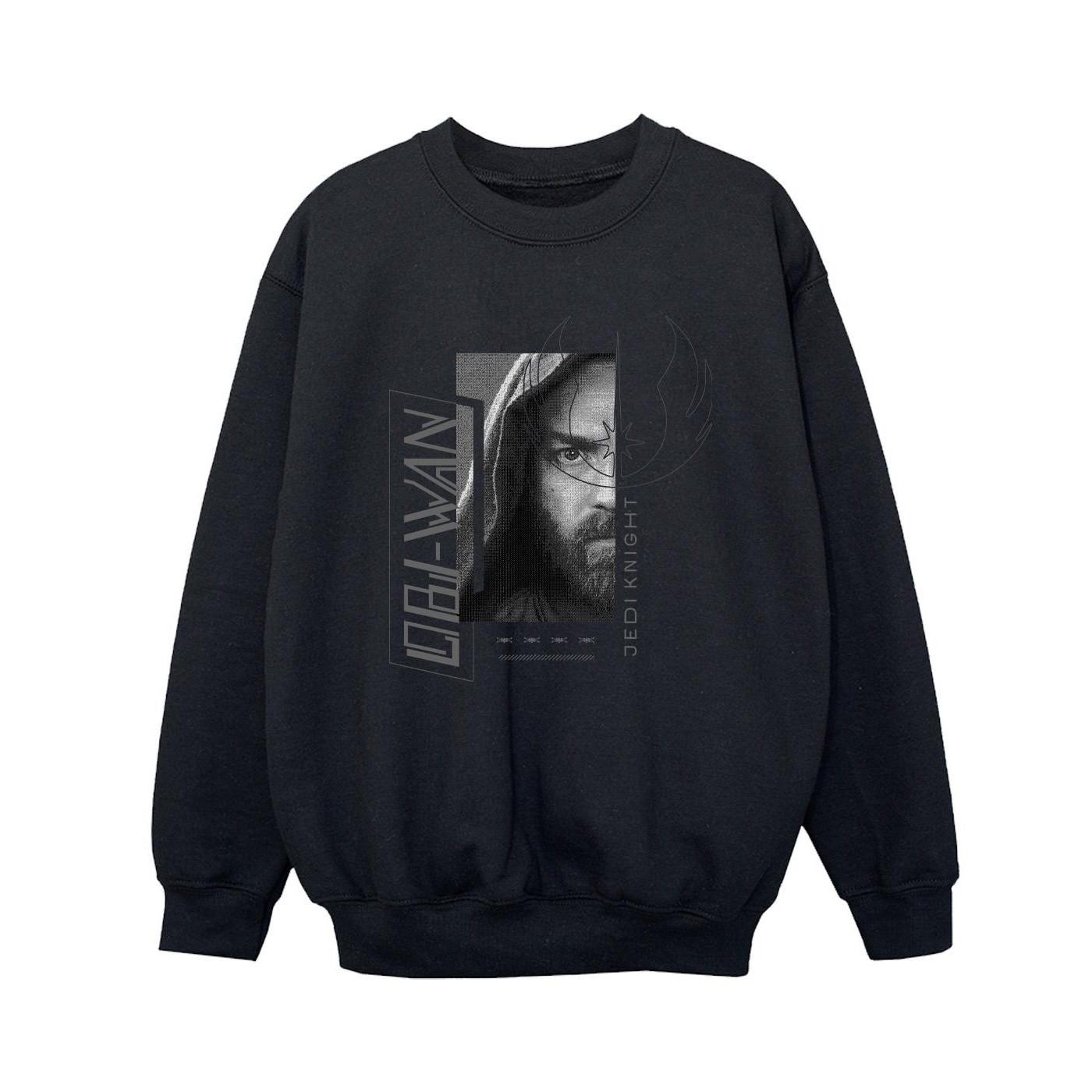 Obiwan Kenobi Jedi Scifi Collage Sweatshirt Jungen Schwarz 140/146 von STAR WARS