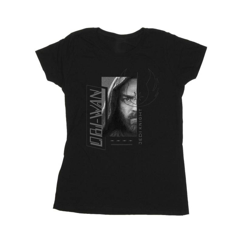 Obiwan Kenobi Jedi Scifi Collage Tshirt Damen Schwarz M von STAR WARS