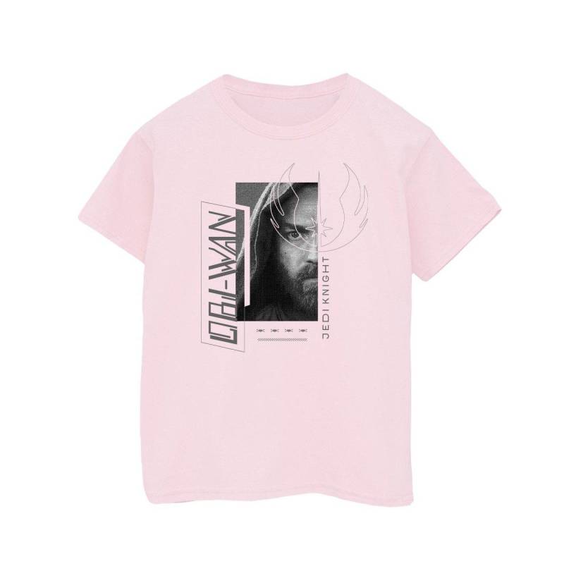 Obiwan Kenobi Jedi Scifi Collage Tshirt Mädchen Pink 116 von STAR WARS