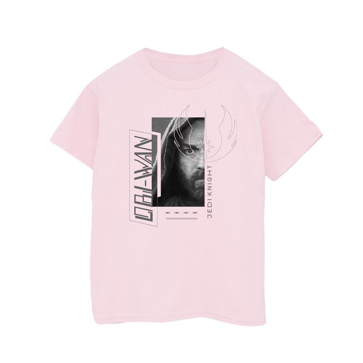 Obiwan Kenobi Jedi Scifi Collage Tshirt Mädchen Pink 128 von STAR WARS