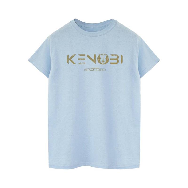 Obiwan Kenobi Logo Tshirt Damen Blau L von STAR WARS