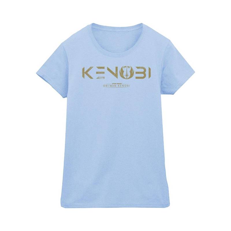 Obiwan Kenobi Logo Tshirt Damen Blau L von STAR WARS