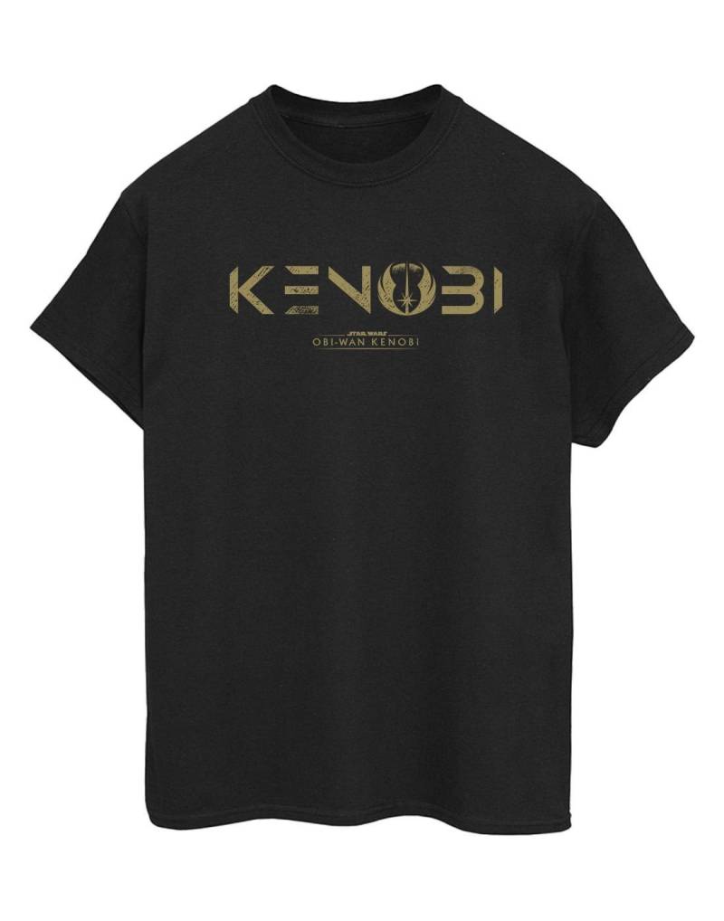 Obiwan Kenobi Logo Tshirt Damen Schwarz 3XL von STAR WARS