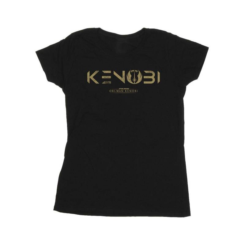 Obiwan Kenobi Logo Tshirt Damen Schwarz S von STAR WARS