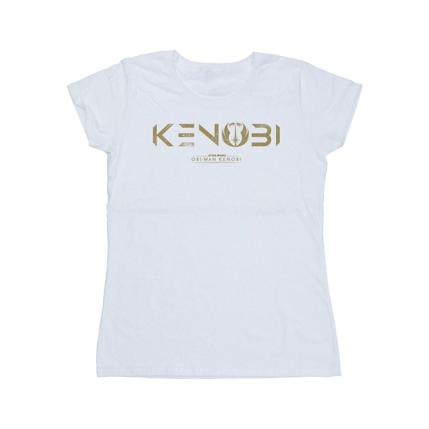 Obiwan Kenobi Logo Tshirt Damen Weiss XL von STAR WARS