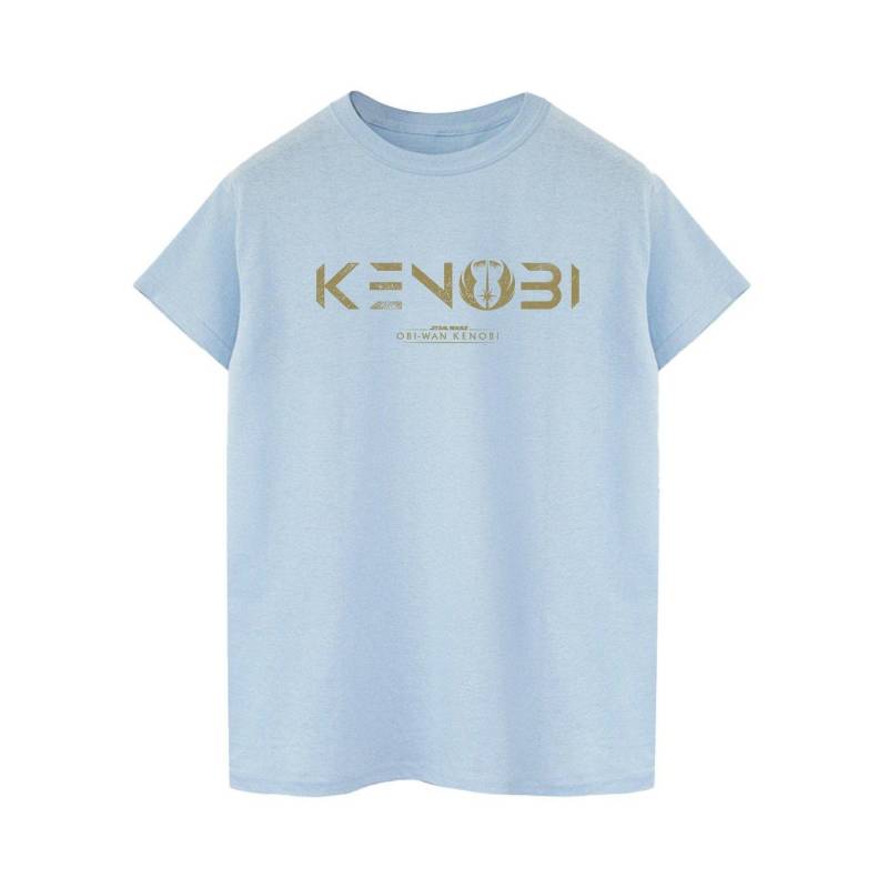 Obiwan Kenobi Logo Tshirt Herren Blau S von STAR WARS