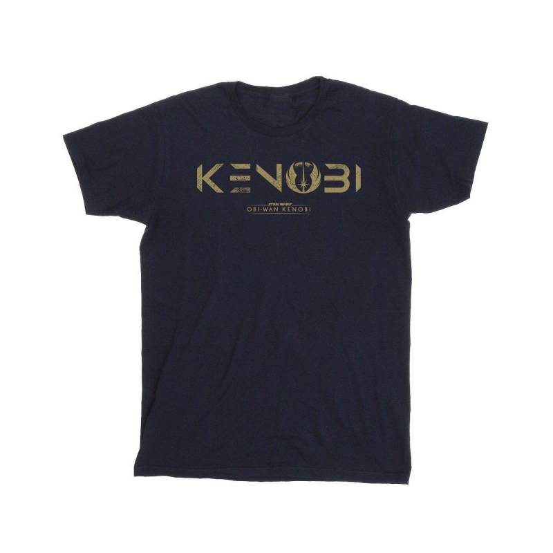 Obiwan Kenobi Logo Tshirt Jungen Marine 104 von STAR WARS