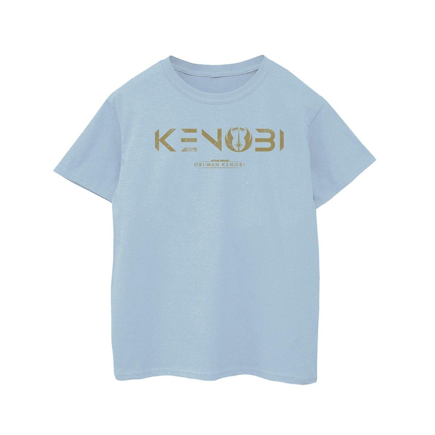 Obiwan Kenobi Logo Tshirt Mädchen Blau 104 von STAR WARS