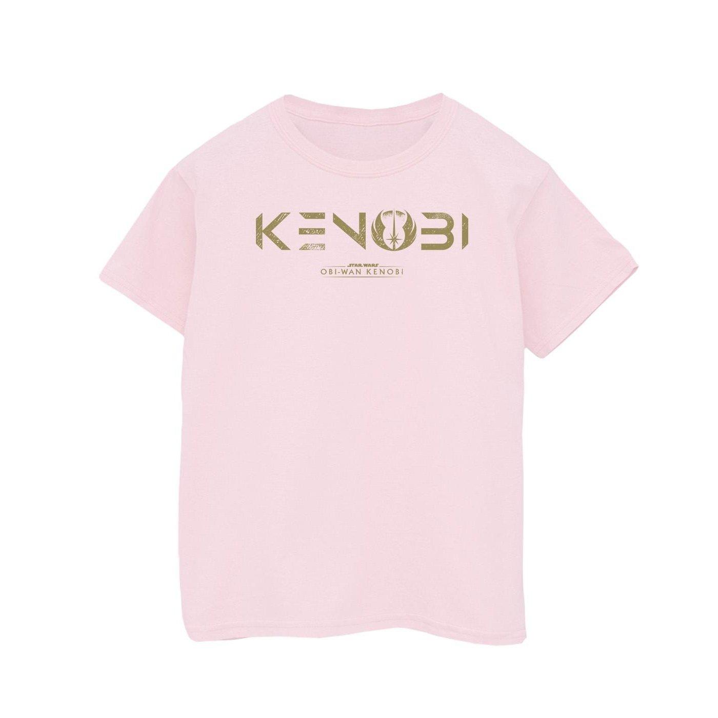 Obiwan Kenobi Logo Tshirt Mädchen Pink 104 von STAR WARS