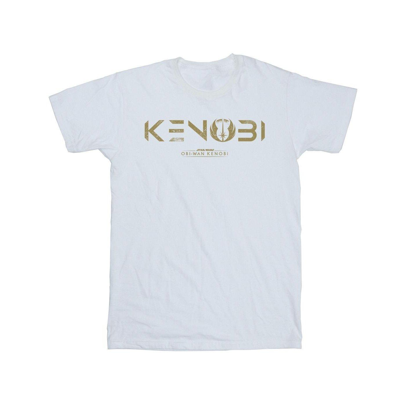 Obiwan Kenobi Logo Tshirt Mädchen Weiss 128 von STAR WARS