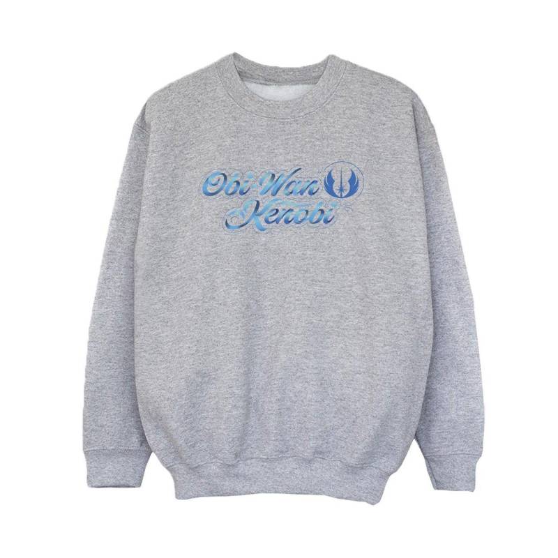 Obiwan Kenobi Ribbon Font Sweatshirt Jungen Grau 152-158 von STAR WARS