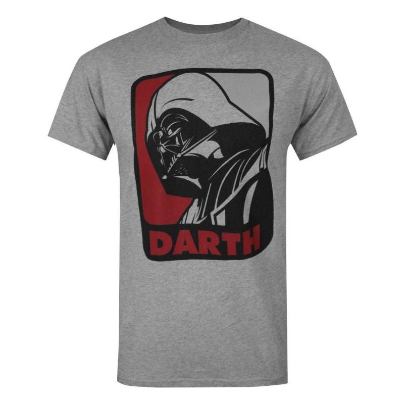 Offizielles Darth Vader Sport Tshirt Herren Grau L von STAR WARS