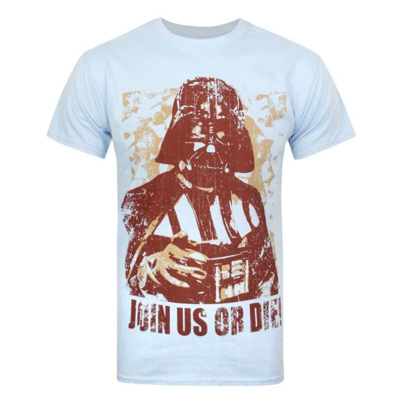 Offizielles Join Us Or Die Darth Vader Tshirt Herren Blau M von STAR WARS