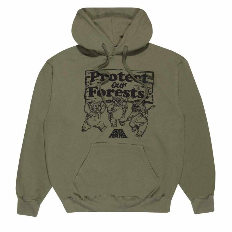 Protect Our Forests Kapuzenpullover Damen Olivegrün XL von STAR WARS