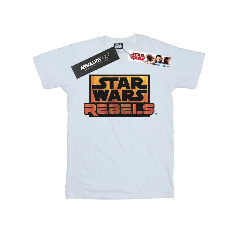 Rebels Logo Tshirt Herren Weiss 3XL von STAR WARS