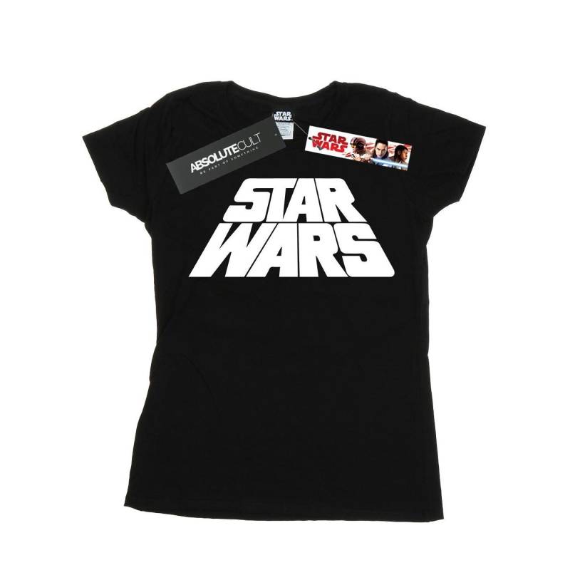 Retro Logo Tshirt Damen Schwarz L von STAR WARS