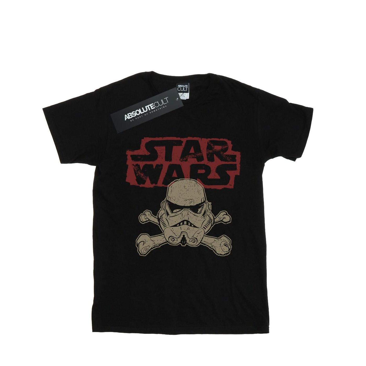 Stormtrooper Skull Logo Tshirt Mädchen Schwarz 140/146 von STAR WARS