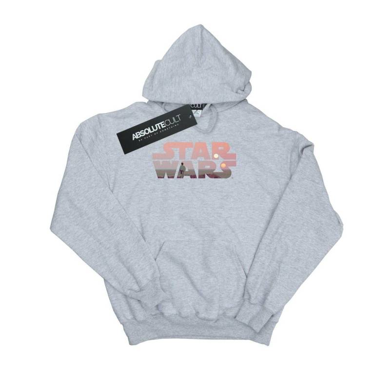 Tatooine Logo Kapuzenpullover Damen Grau M von STAR WARS