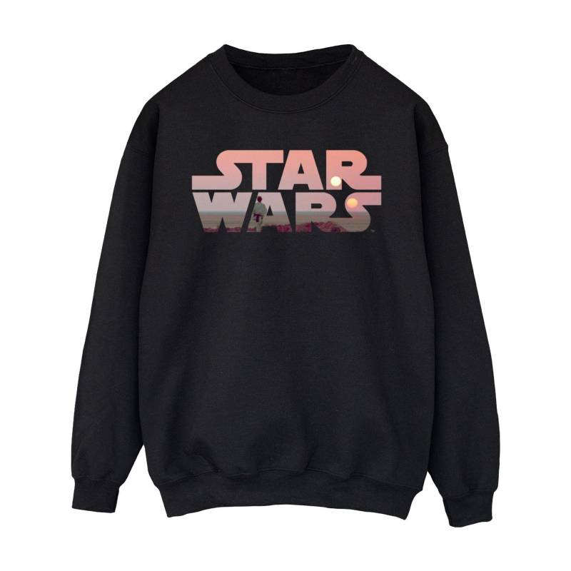 Tatooine Sweatshirt Logo Damen Schwarz S von STAR WARS