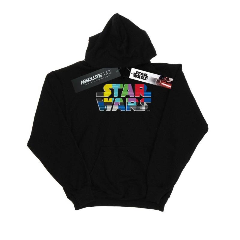 Test Card Logo Kapuzenpullover Jungen Schwarz 140/146 von STAR WARS