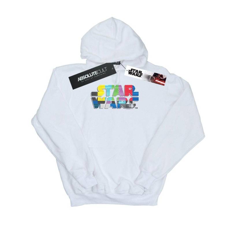 Test Card Logo Kapuzenpullover Jungen Weiss 116 von STAR WARS