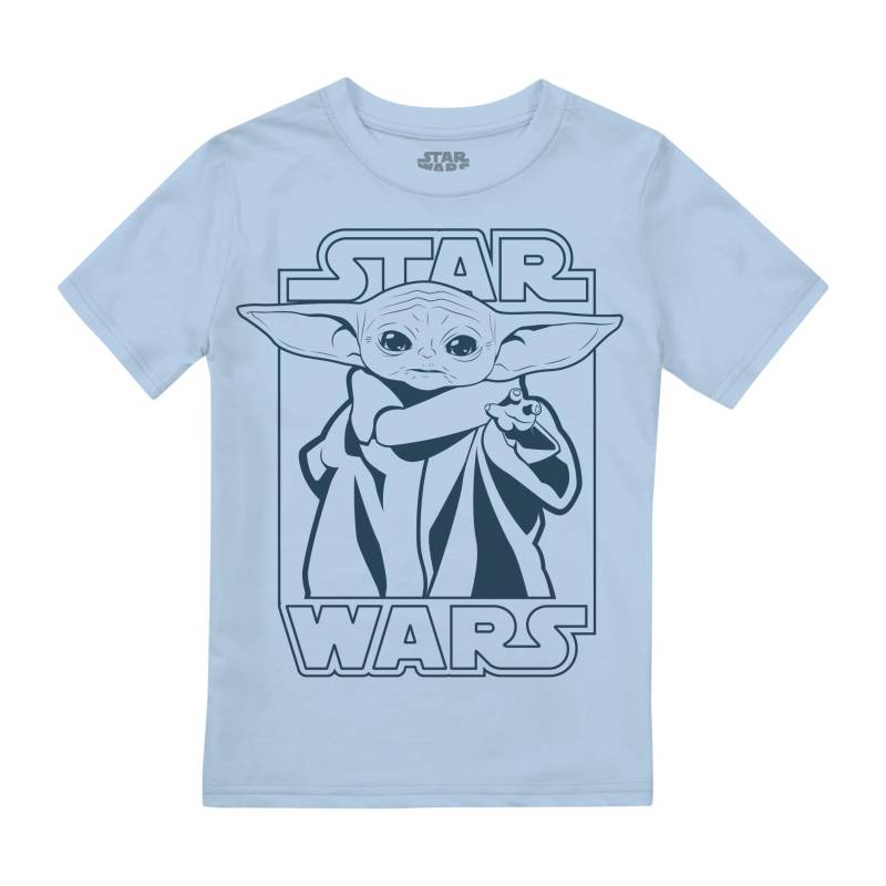 The Child Force Tshirt Jungen Hellblau 104 von STAR WARS