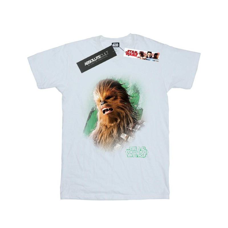 The Last Jedi Chewbacca Brushed Tshirt Damen Weiss 3XL von STAR WARS