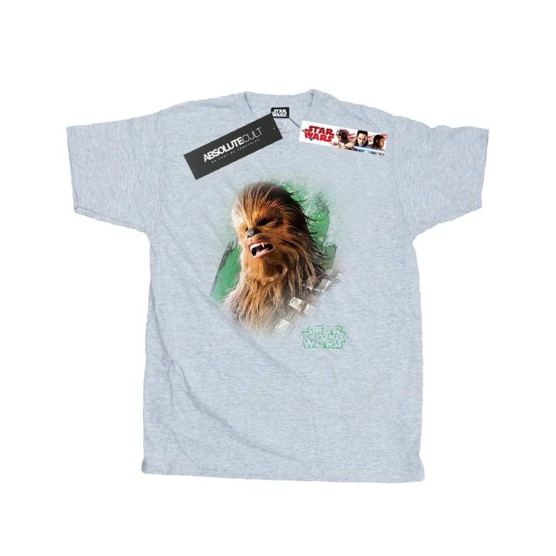 The Last Jedi Chewbacca Brushed Tshirt Herren Grau 3XL von STAR WARS