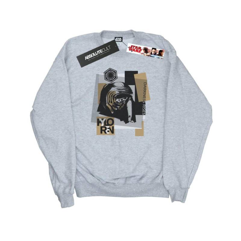 The Last Jedi Kylo Ren Patchwork Sweatshirt Damen Grau XL von STAR WARS