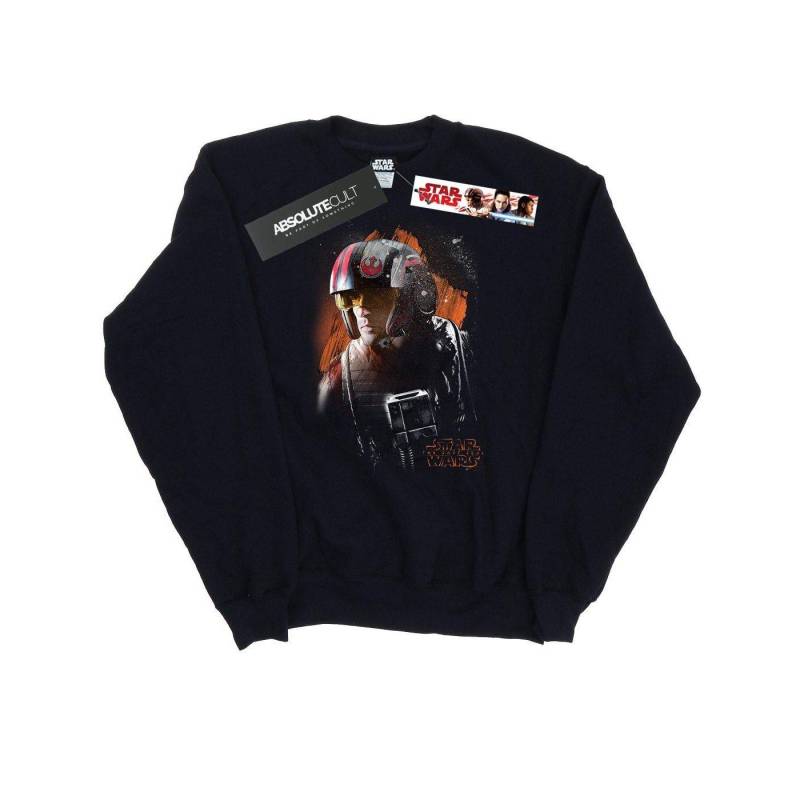 The Last Jedi Poe Dameron Brushed Sweatshirt Damen Schwarz S von STAR WARS