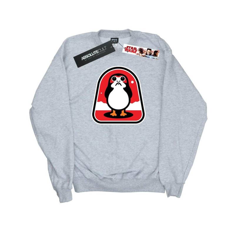 The Last Jedi Porgs Badge Sweatshirt Damen Grau L von STAR WARS