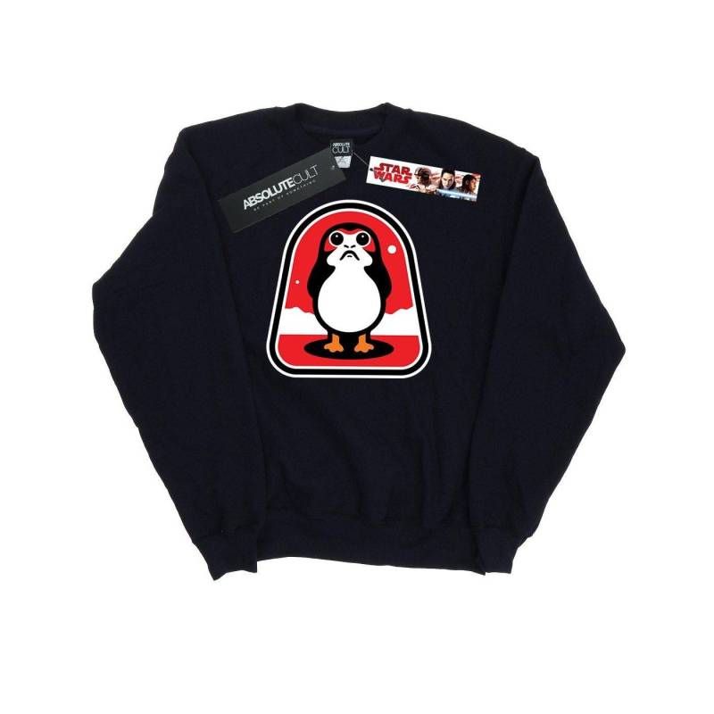 The Last Jedi Porgs Badge Sweatshirt Damen Schwarz XXL von STAR WARS