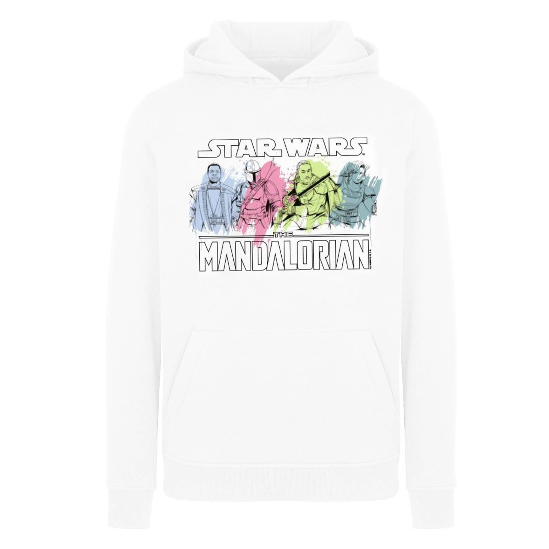 The Mandalorian Character Pose Kapuzenpullover Mädchen Weiss 128 von STAR WARS