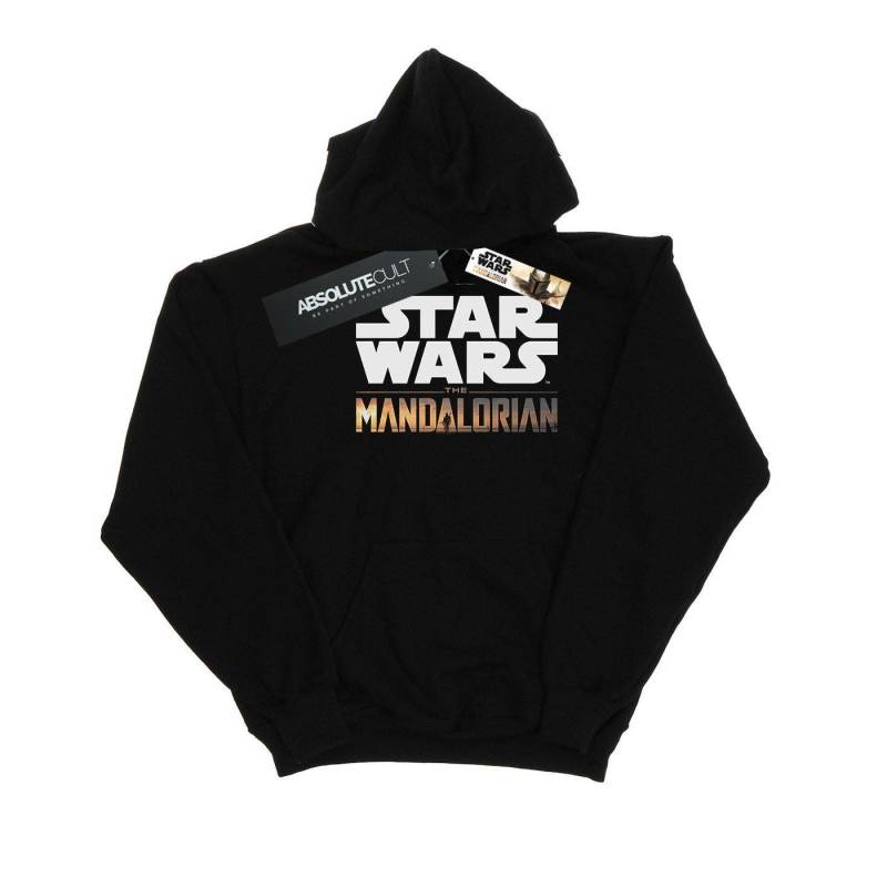 The Mandalorian Logo Kapuzenpullover Jungen Schwarz 104 von STAR WARS