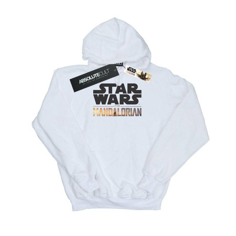 The Mandalorian Logo Kapuzenpullover Jungen Weiss 116 von STAR WARS