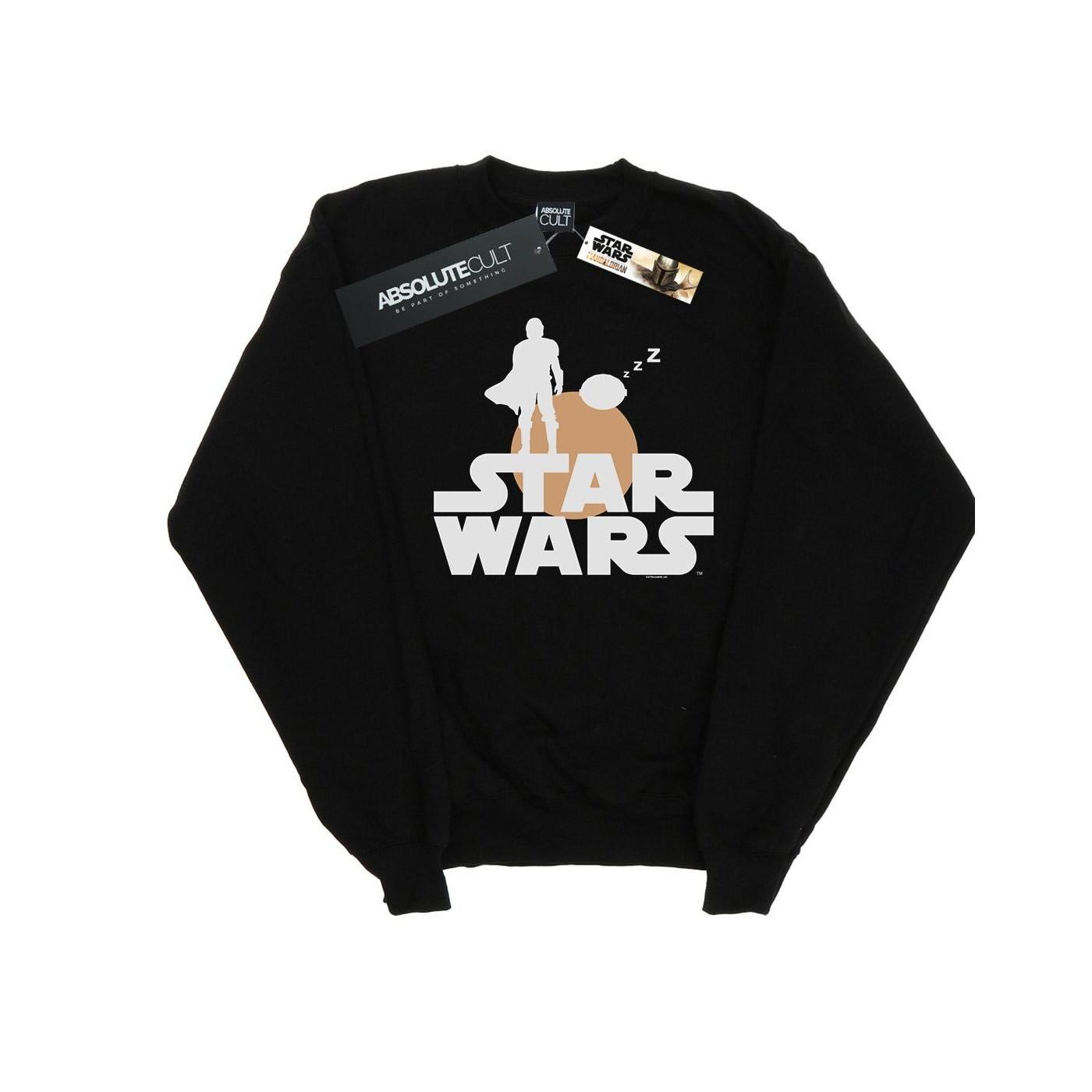 The Mandalorian Mando And The Child Silhouette Sweatshirt Herren Schwarz L von STAR WARS