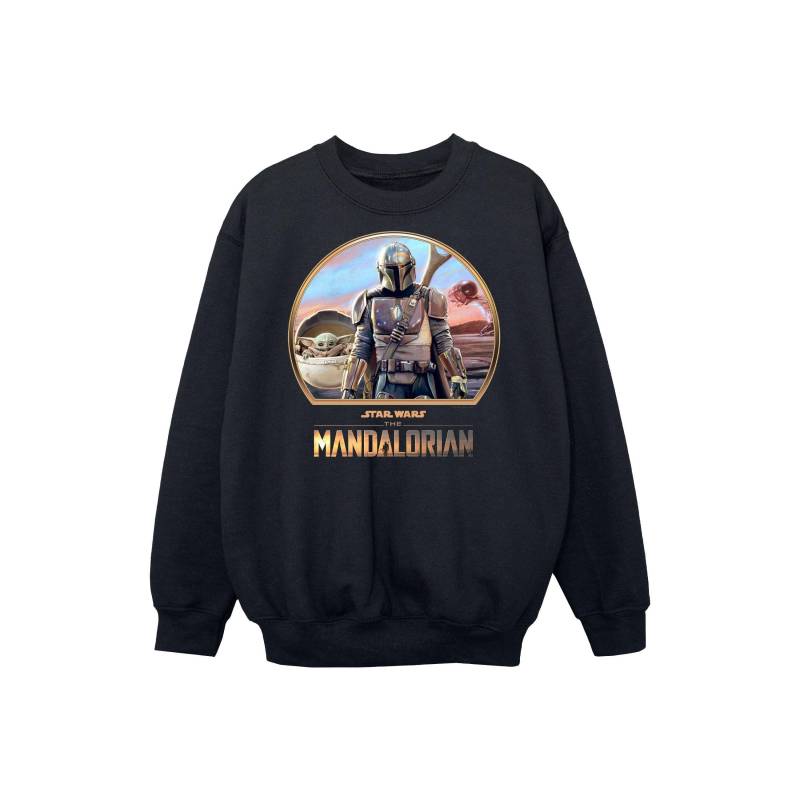 The Mandalorian Mando And The Child Sweatshirt Jungen Schwarz 116 von STAR WARS