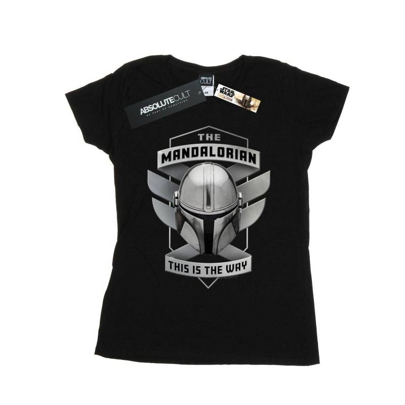 The Mandalorian This Is The Way Mando Tshirt Damen Schwarz XL von STAR WARS