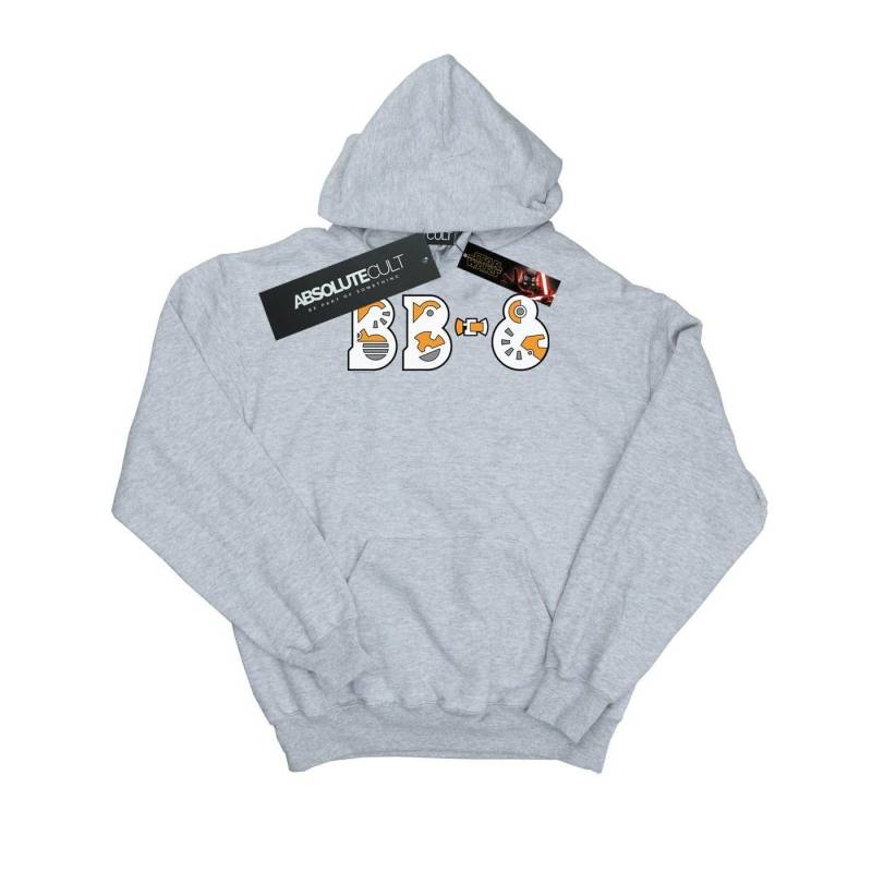 The Rise Of Skywalker Bb8 Text Logo Kapuzenpullover Damen Grau L von STAR WARS