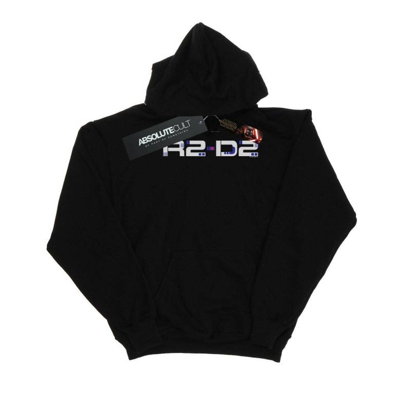 The Rise Of Skywalker R2d2 Text Logo Kapuzenpullover Damen Schwarz L von STAR WARS