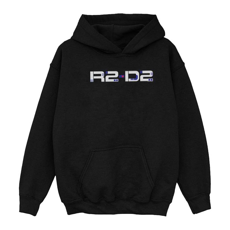 The Rise Of Skywalker R2d2 Text Logo Kapuzenpullover Mädchen Schwarz 140/146 von STAR WARS